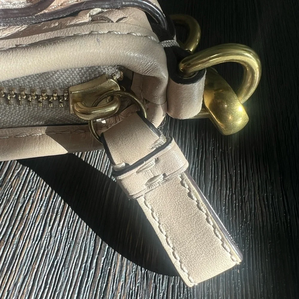 Coach Madison Criss Cross Leather Sophia Satchel Shoulder Bag